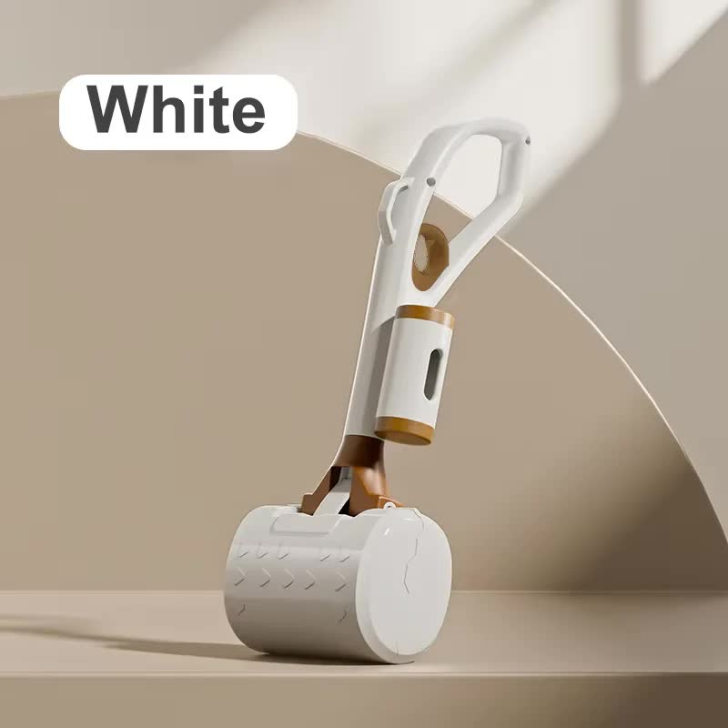 White Portable Dog Poop Scooper with Large 9.5cm Opening, Ergonomic Handle, Lightweight 320g Pet Waste Picker for Outdoo