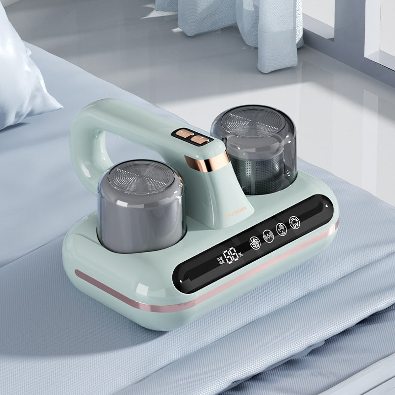 Green Without humidity display Wireless Dust Mite Vacuum Cleaner with UV Sterilization and 10000Pa Suction - Model HK-51