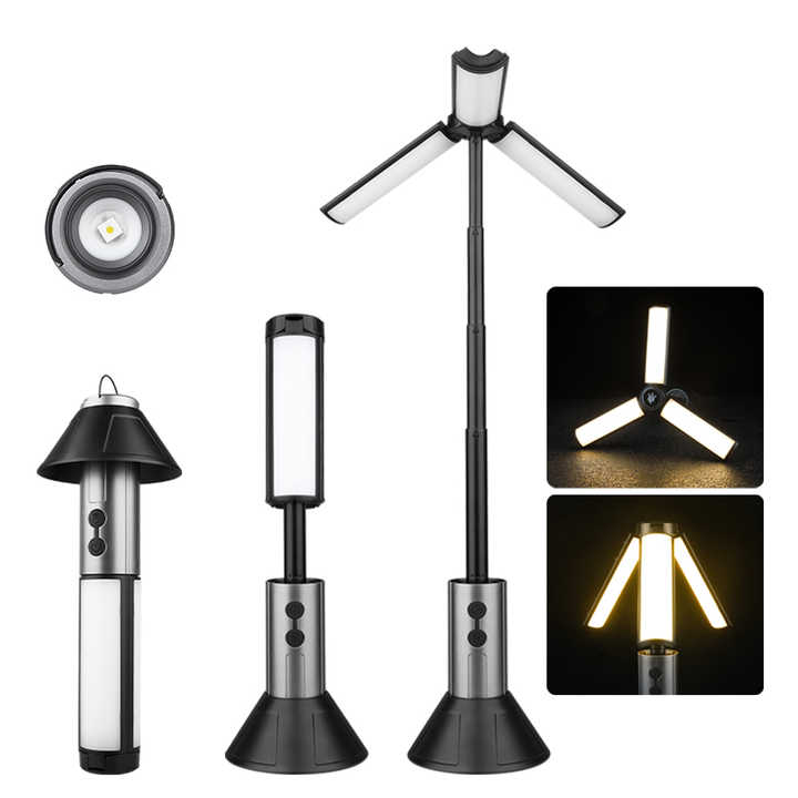 Multifunctional Telescopic Camping Lantern – Portable LED Light with Adjustable Height and USB-C Charging (Up to 51.8