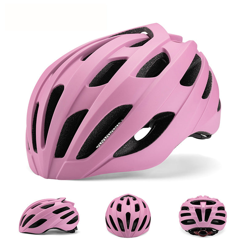 Pink Summer Cycling Helmet for Men and Women - Lightweight, Breathable Road Bike Helmet with Ventilation and Safety Feat