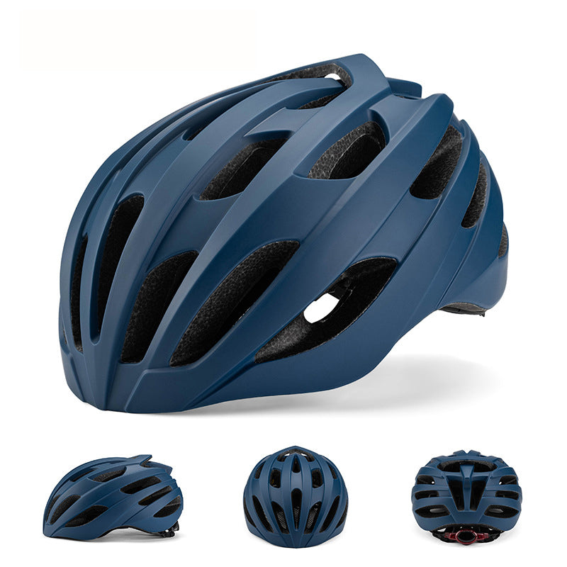 Dark Blue Summer Cycling Helmet for Men and Women - Lightweight, Breathable Road Bike Helmet with Ventilation and Safety