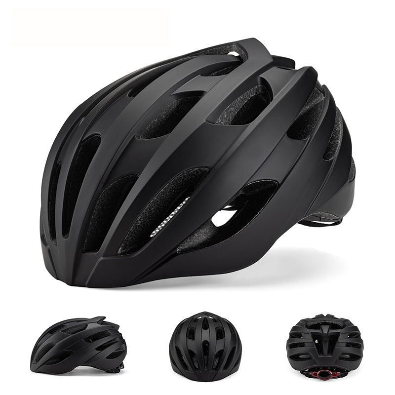 Black Summer Cycling Helmet for Men and Women - Lightweight, Breathable Road Bike Helmet with Ventilation and Safety Fea