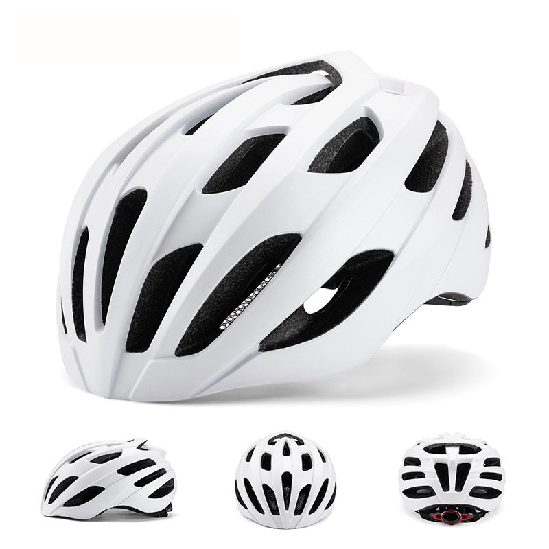 White Summer Cycling Helmet for Men and Women - Lightweight, Breathable Road Bike Helmet with Ventilation and Safety Fea
