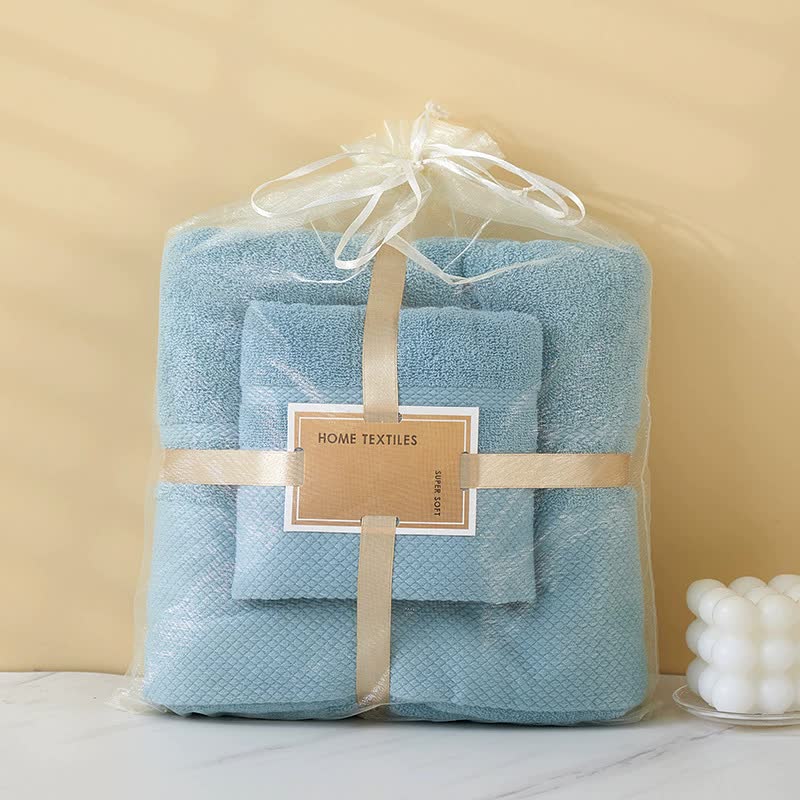 Blue Soft and Absorbent Towel Set – Wrap Towel and Bath Towel Set for Ultimate Comfort Bath towel 140*70cm, face towel