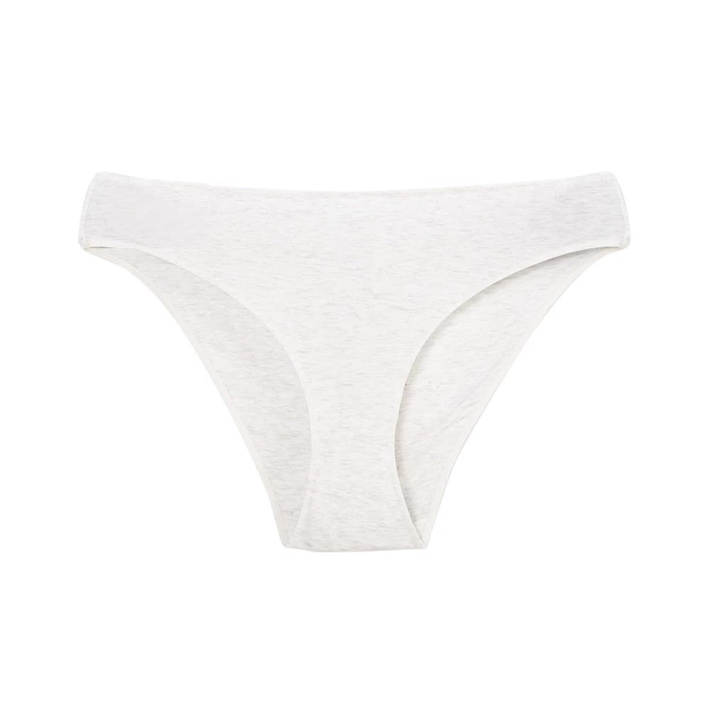 Light Grey 4 pcs High-Waisted Cotton Bikini Briefs for Women, Slim Fit & Comfortable XL Size