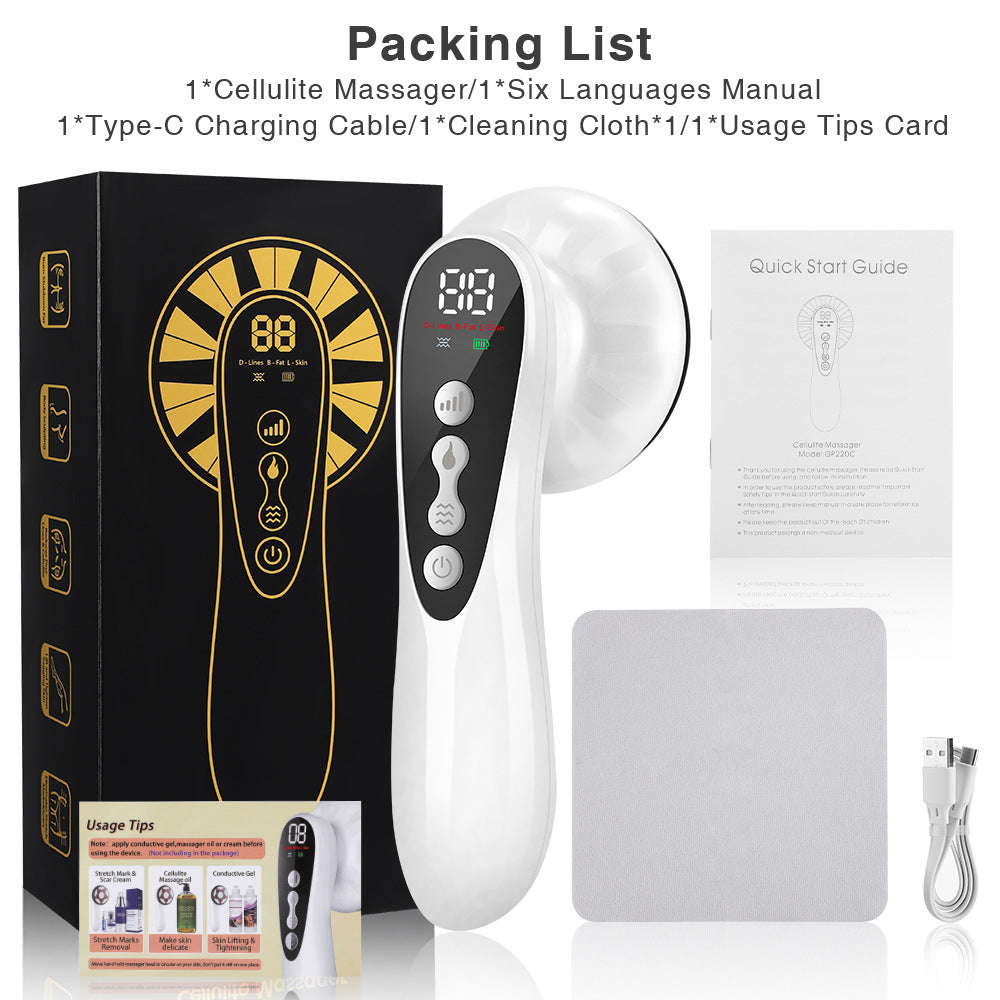 Advanced Multi-Technology Body Contouring Device - 5-in-1 Skin Firming, Muscle Toning & Rejuvenation Tool(White)