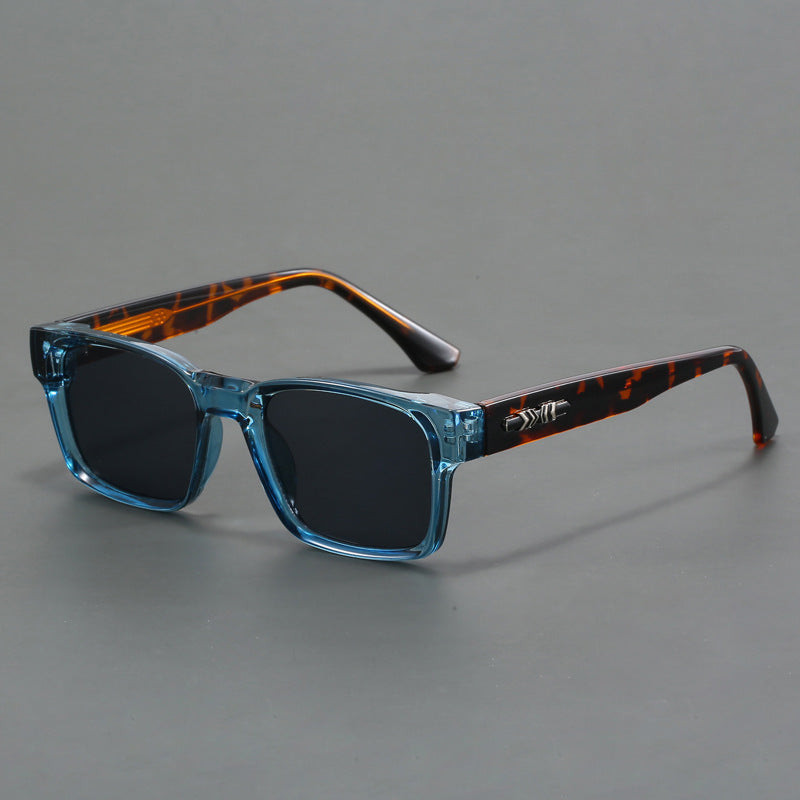 Blue And Brown Trendy Oversized Lightweight Blue Light Blocking Sunglasses for Men - Anti-Fog, Photochromic, and UV Prot
