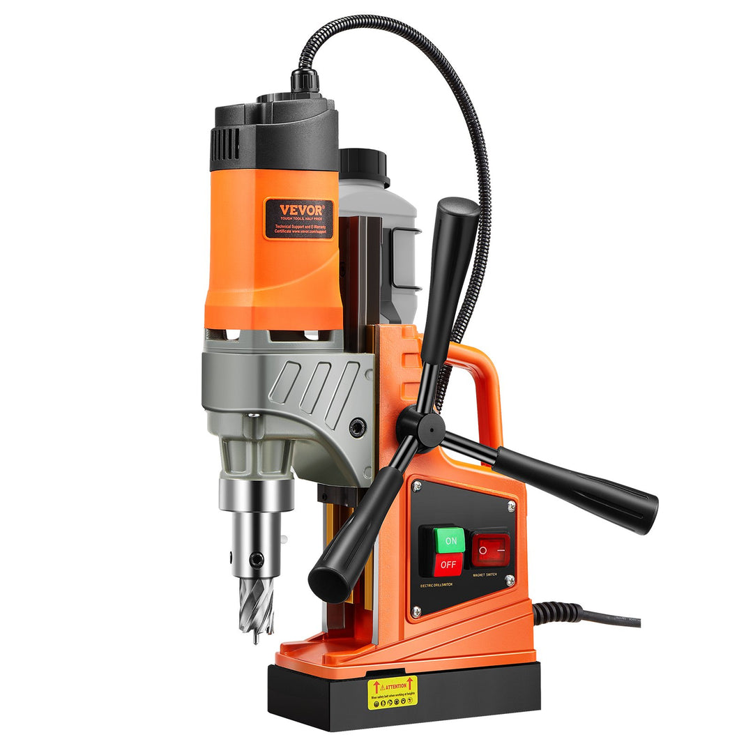 VEVOR Magnetic Drill 1450W 12500N Portable Mag Drill Press 850RPM