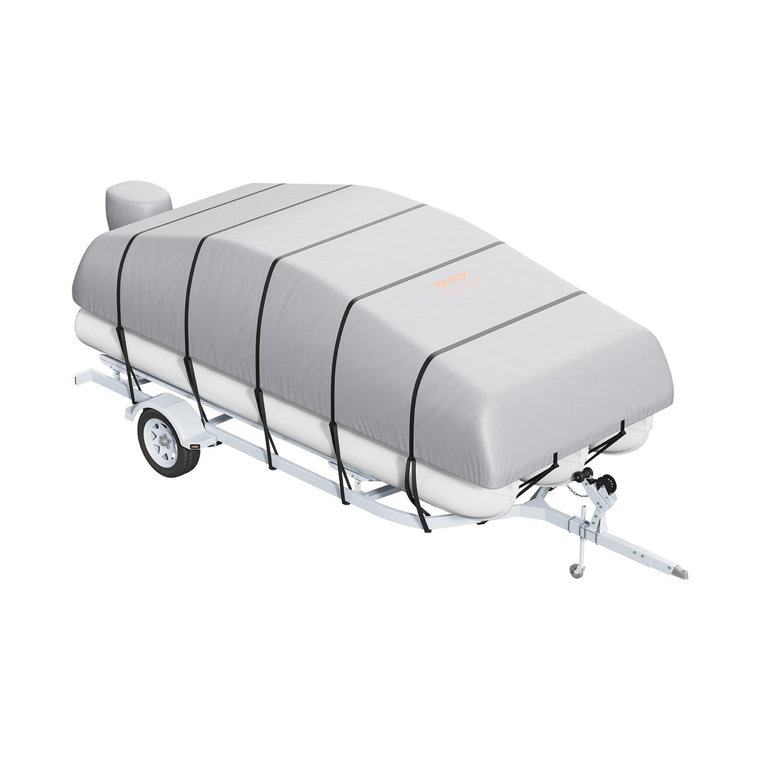 VEVOR Pontoon Boat Cover 800D Waterproof Trailerable 19-20 ft with Storage Bag