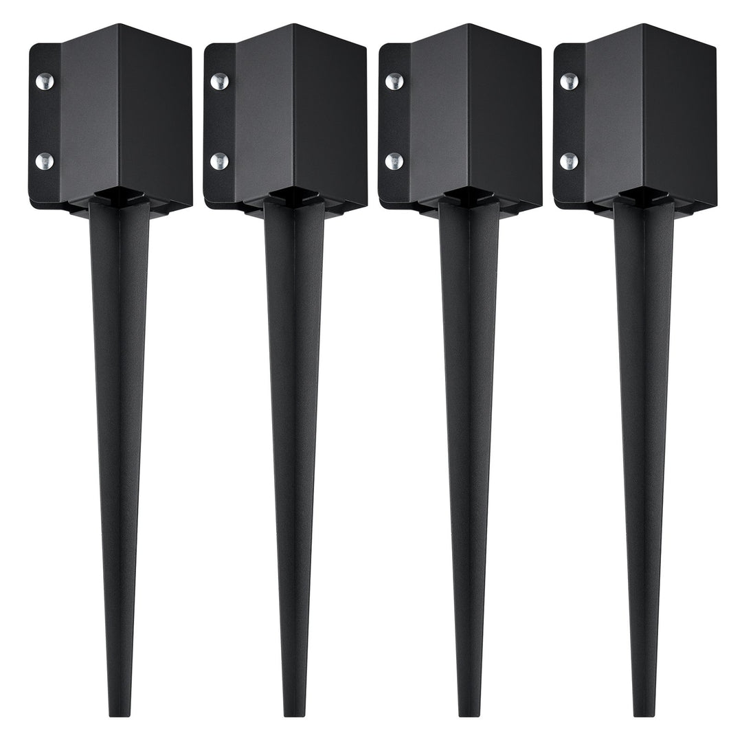 VEVOR Fence Post Anchor Ground Spike 4 Pack 24 x 4 x 4 In Metal Fence Stakes