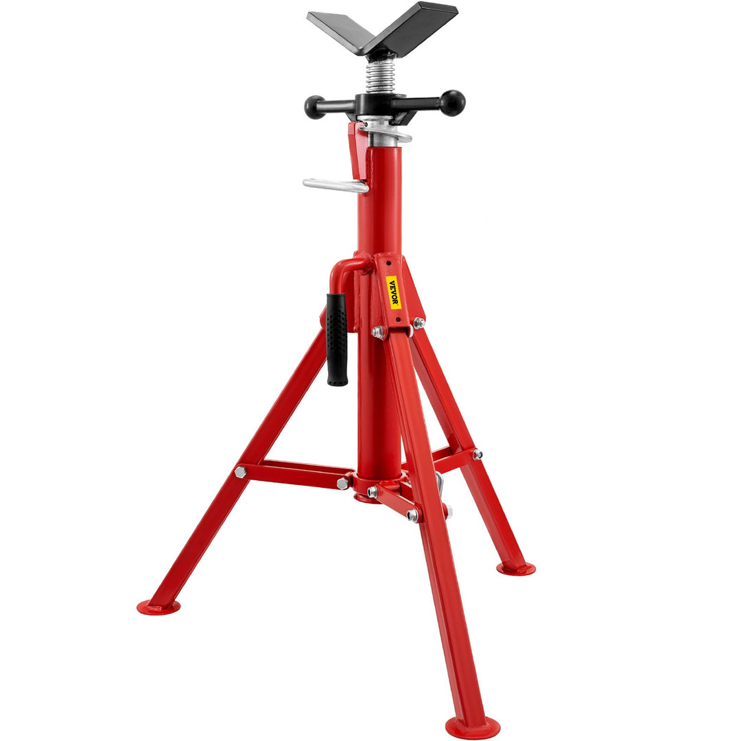 VEVOR Pipe Jack Stand V-Head Foldable Legs 2500LB Max. Height 52"