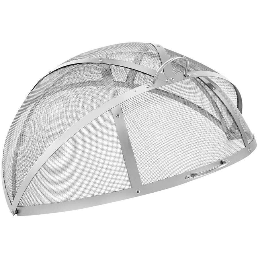 VEVOR Firepit Spark Screen Lid, 36" Diameter, Outdoor Firepit Ring Cover Round Accessories, Fire Pit Metal Cover, Easy-Opening Stainless Steel Fire Ring Covers for Outdoor Patio Fire Pits Backyard