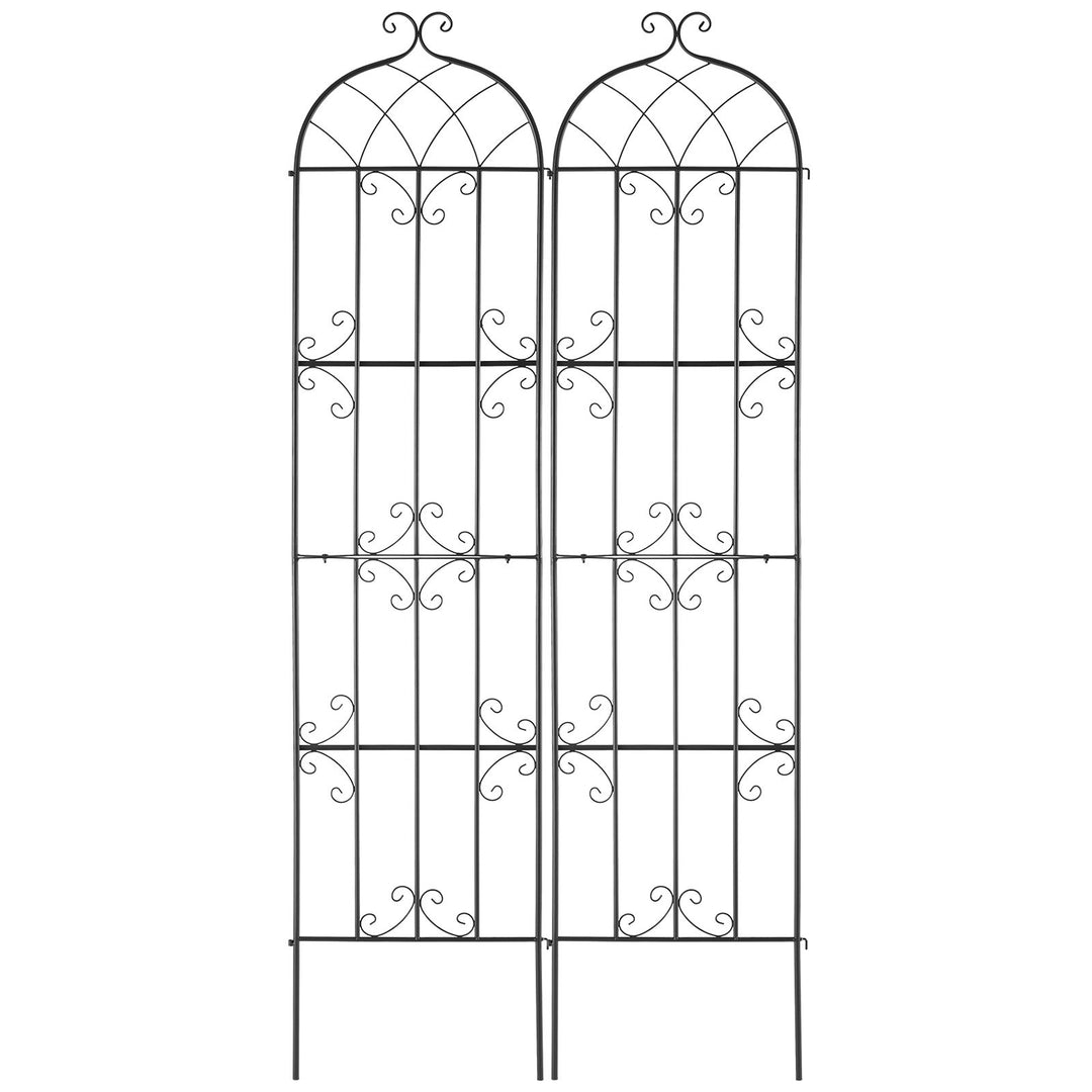 VEVOR 2 Packs Metal Garden Trellis for Climbing Plant Support 87x20 in Rustproof