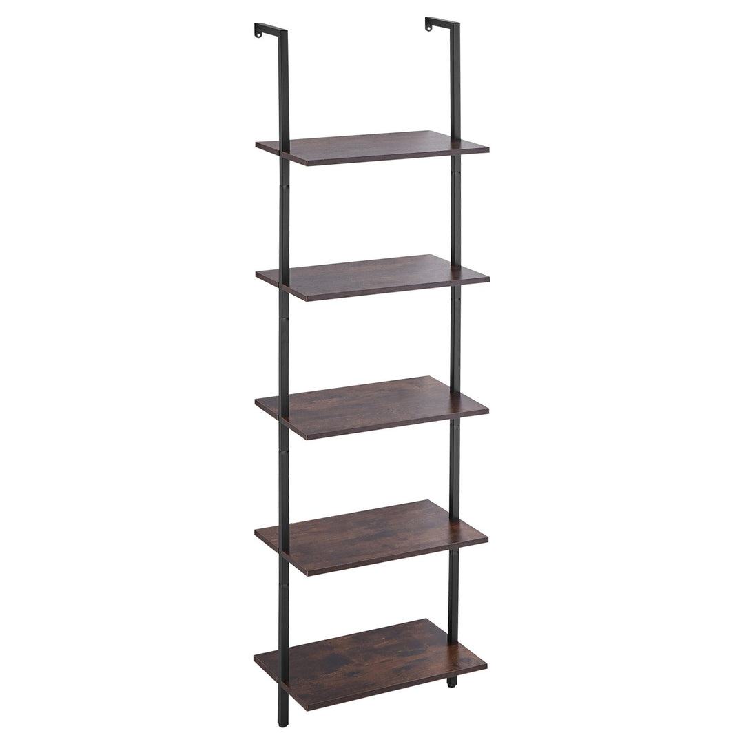 VEVOR Industrial Square Pipe Shelf 5 Tier 48x30x178cm Wall-Mount for Bedroom