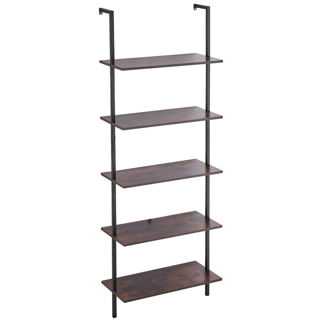 VEVOR Industrial Square Pipe Shelf 5 Tier 64x30x182.5cm Wall-Mount for Bedroom