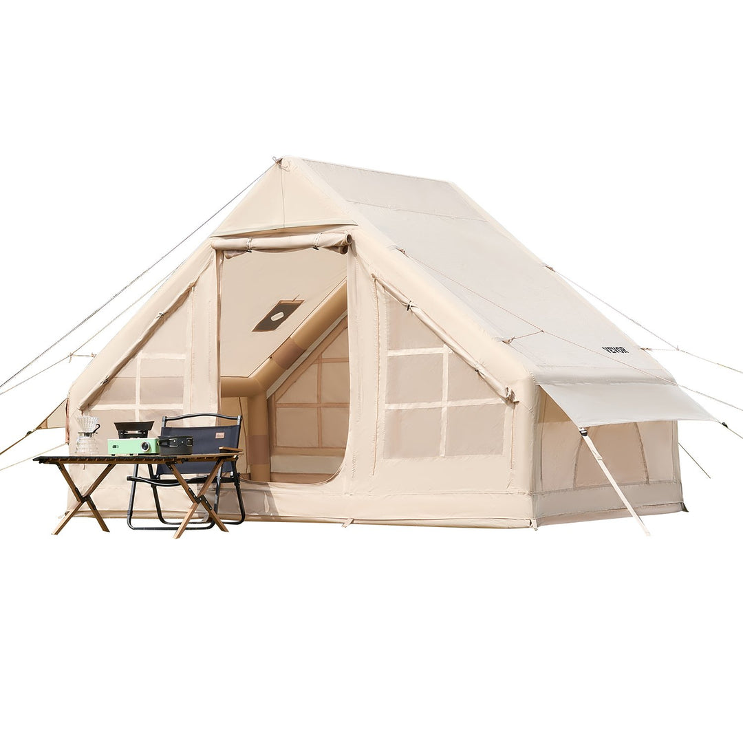 VEVOR Inflatable Tent for Camping 3-5 Person Glamping Tent with Pump Easy Set up