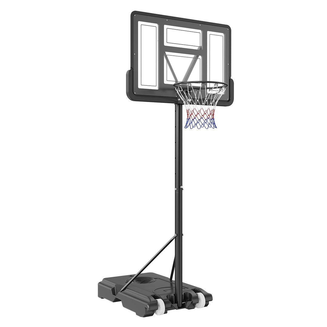 VEVOR Basketball Hoop, 4-10 ft Adjustable Height Portable Backboard System, 44 inch Basketball Hoop & Goal, Kids & Adults Basketball Set with Wheels, Stand, and Fillable Base, for Outdoor/Indoor