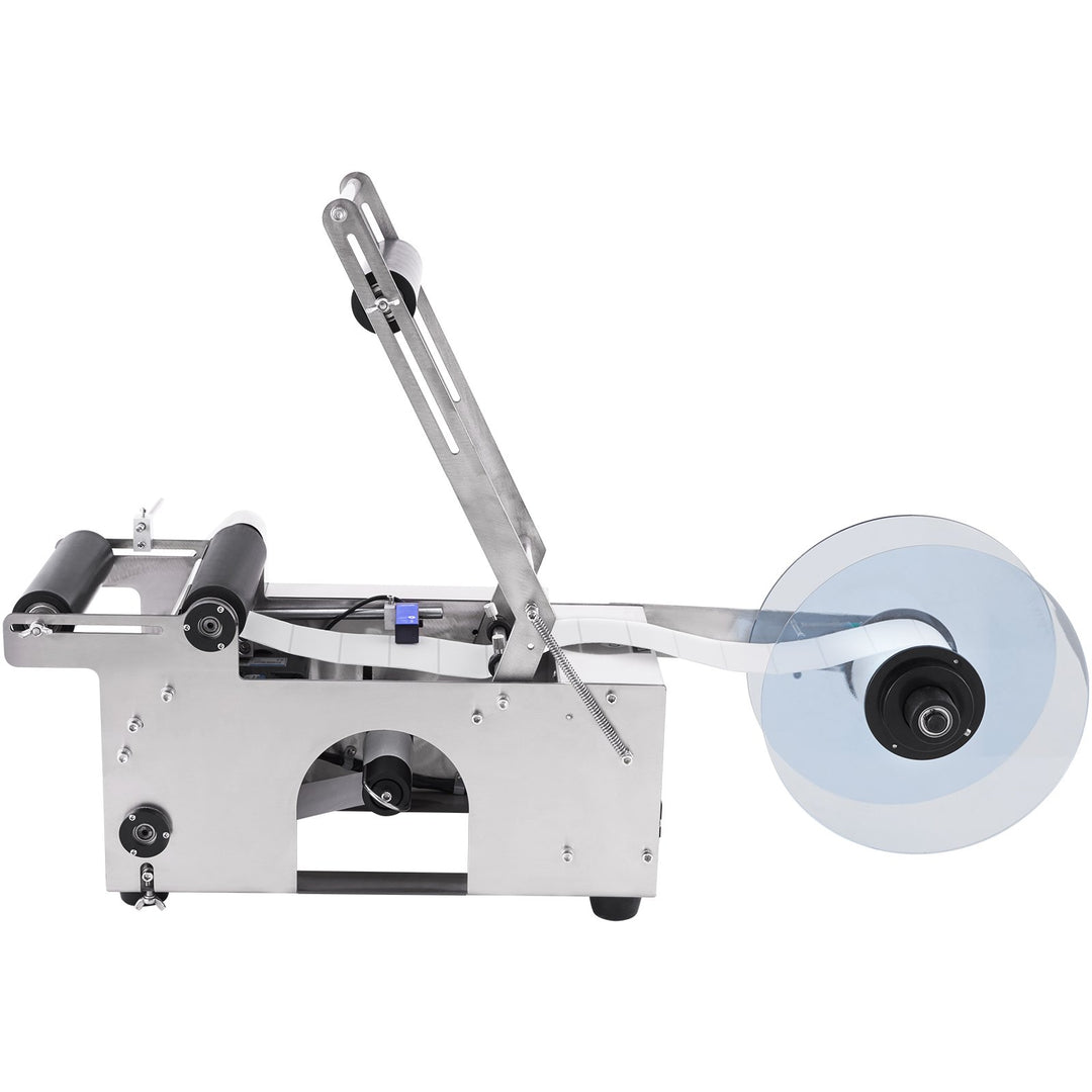 VEVOR MT-50 Semi-Automatic Round Bottle Labeling Machine, Adjustable Bottle Labeler 50pcs/min Label Applicator for Bottles 12-90mm
