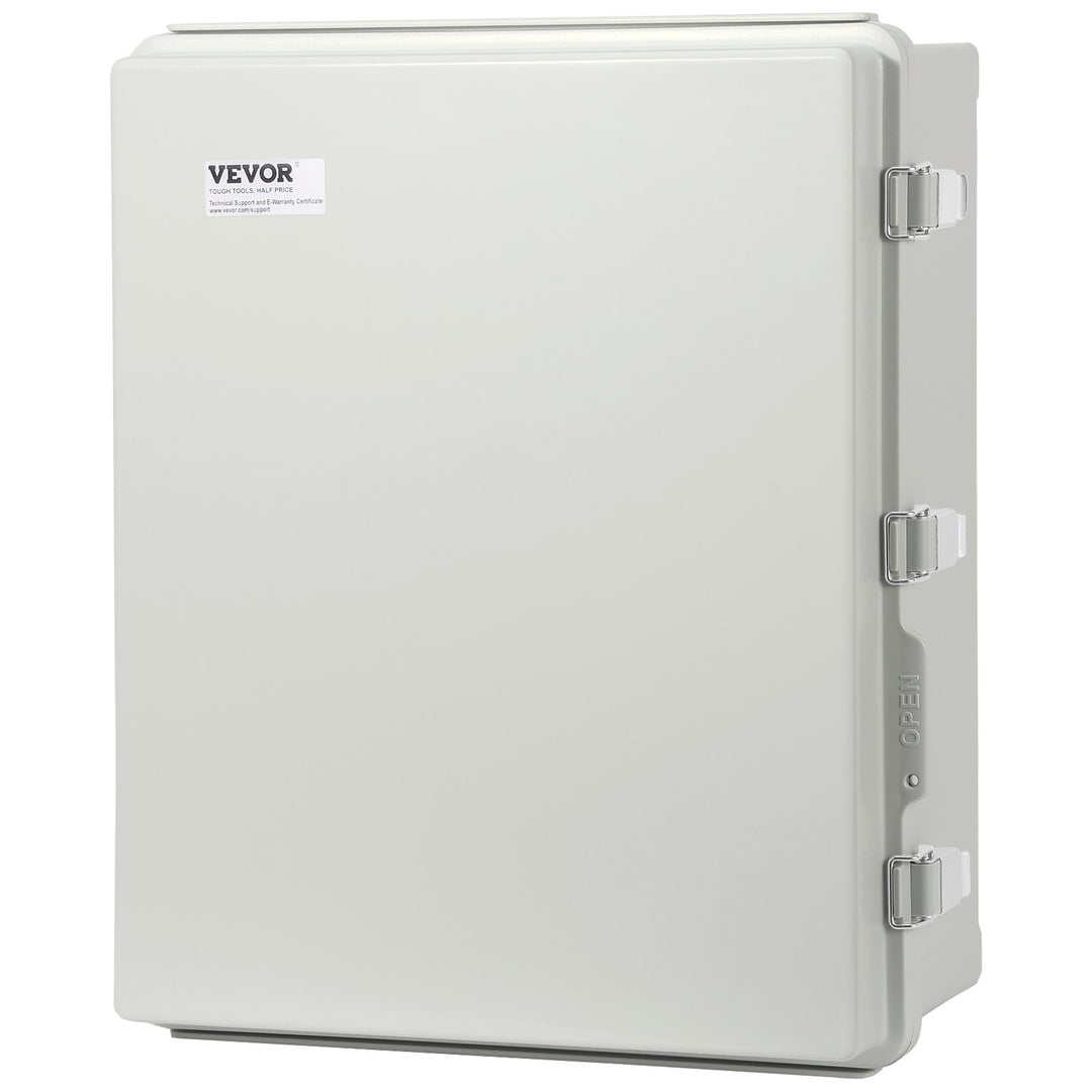 VEVOR Outdoor Electrical Junction Box, 530 x 430 x 200 mm, ABS Plastic Electrical Enclosure Box with Hinged Cover Stainless Steel Latch, IP67 Dustproof Waterproof for Outdoor Electrical Projects, 21 x 17 x 8 inch