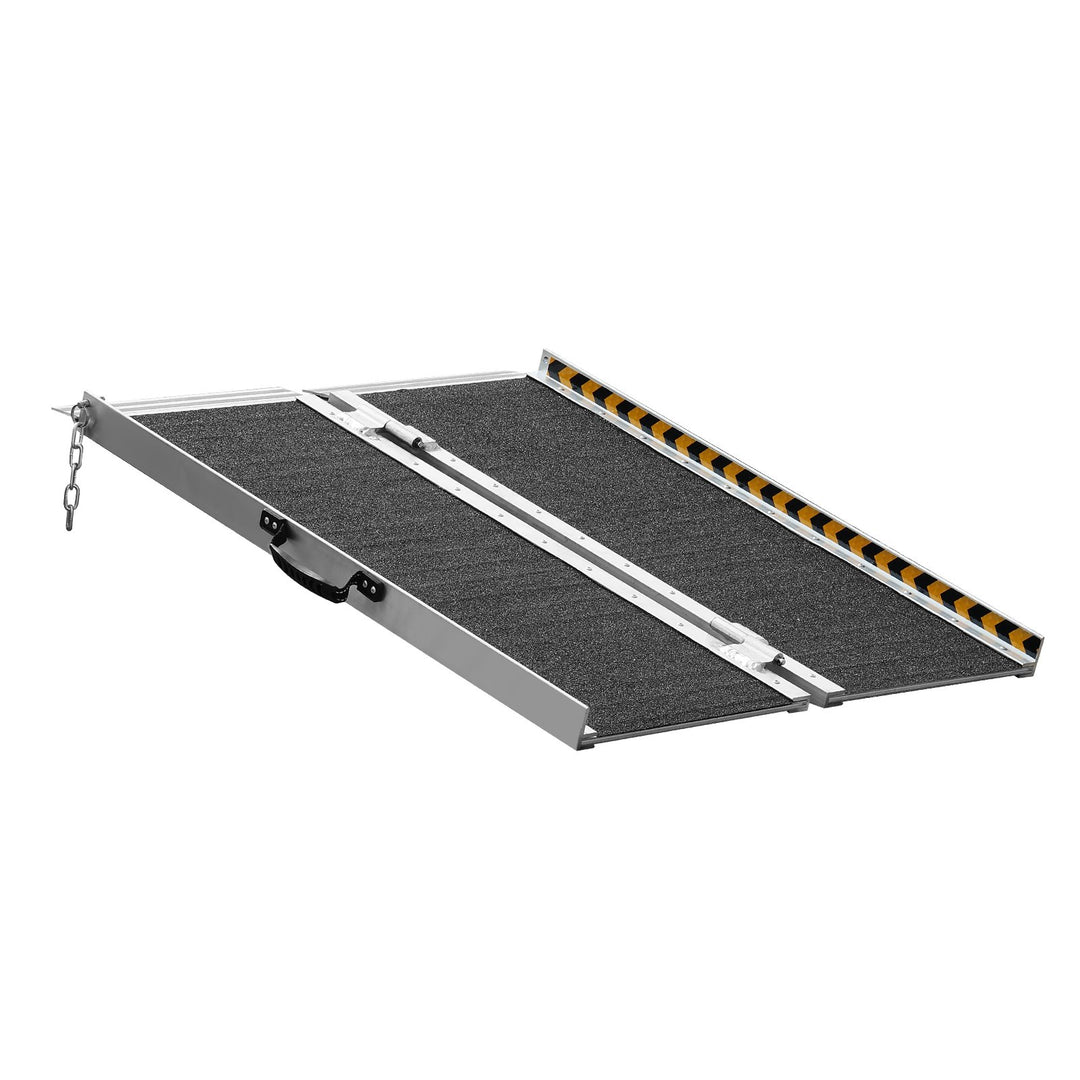 VEVOR Portable Wheelchair Ramp, 91 cm 363 kg Capacity, Non-Slip Aluminum Folding Threshold Ramp, Foldable Mobility Scooter Ramp Wheel Chair Ramp, Handicap Ramp for Home Steps, Stairs, Doorways, Curbs
