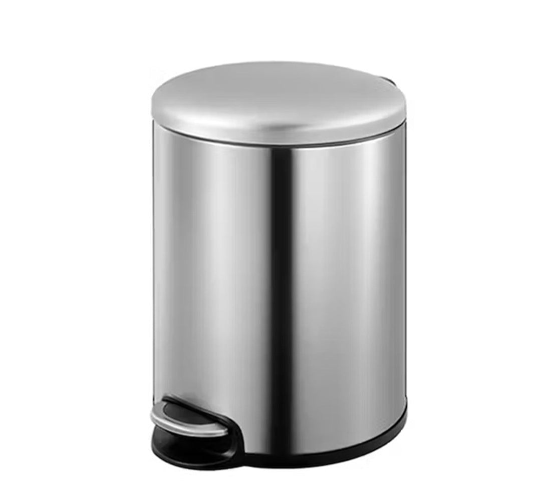Round Soft Closing Stainless Steel Pedal Bin -3L