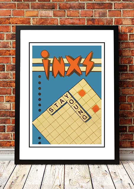 INXS 'Stay Young' In Store Poster 1981 - Framed A1