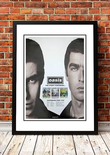 Oasis 'Australian Tour' Poster 1998 - Framed A1