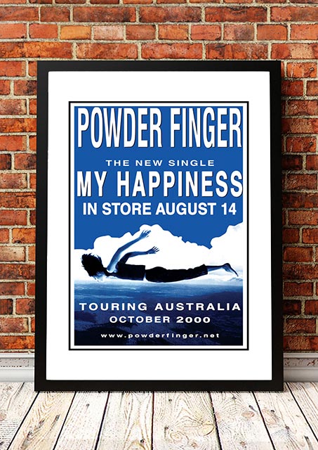 Powderfinger 'My Happiness' In Store Poster 2000- Framed A4