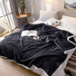 SOGA 2X Black Throw Blanket Warm Cozy Double Sided Thick Flannel Coverlet Fleece Bed Sofa Comforter