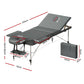 Zenses Massage Table 75cm Portable 3 Fold Aluminium Beauty Bed Grey