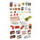 Keezi Kids Pretend Role Play Grocery Supermarket 52 Piece Playset Cash Register