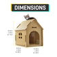 Floofi Wooden Pet House No Door (XL Yellow) - PT-PH-188-GF
