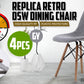 4X Retro Dining Cafe Chair DSW GREY