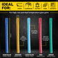 Handy Hardware 480PCE Glitter Hot Melt Glue Sticks Vibrant Colours 100 x 7mm