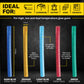 Handy Hardware 240PCE Glitter Hot Melt Glue Sticks Vibrant Colours 100 x 11mm