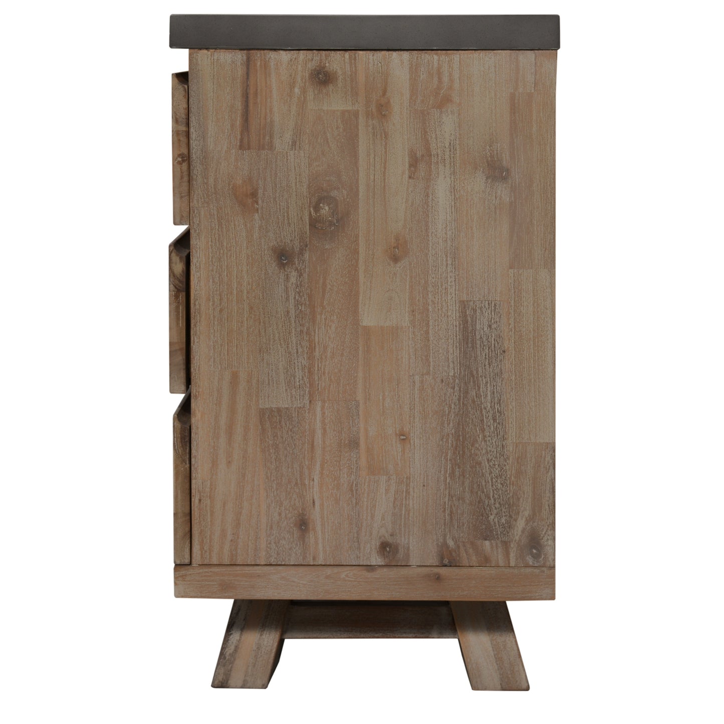 Stony 160cm Acacia Timber Buffet with Concrete Top - Grey
