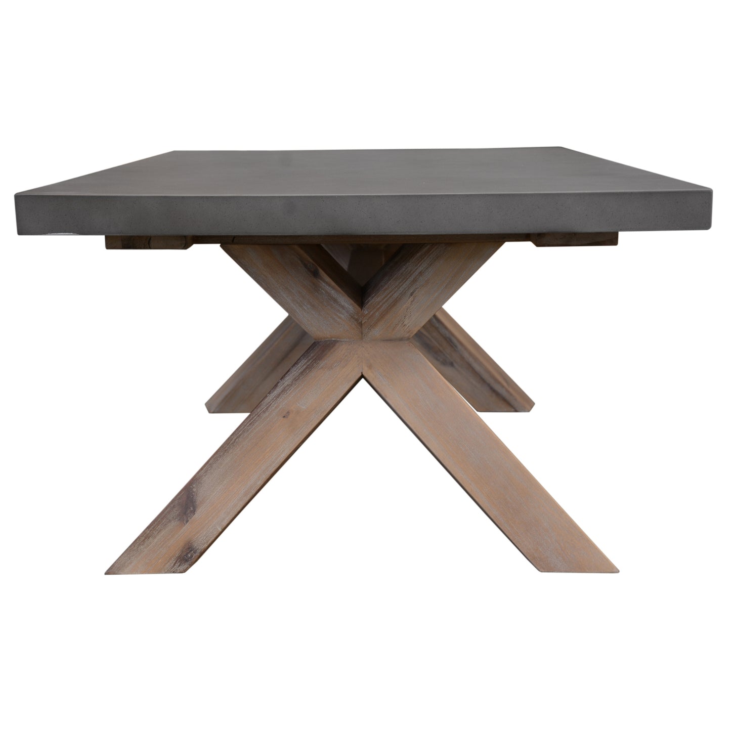 Stony 120cm Coffee Table with Concrete Top - Grey