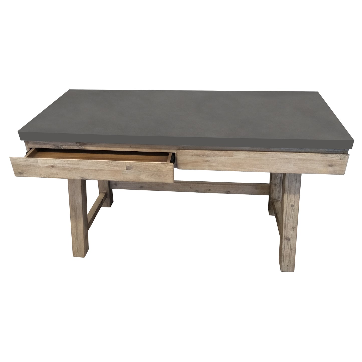 Stony 140cm Computer Writing Desk with Concrete Top - Grey