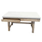 Stony 140cm Computer Writing Desk with Concrete Top - White
