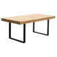 Ethan 3pc 190cm Dining Table 150cm Bench Veneer Solid Oak Top Metal Leg Natural