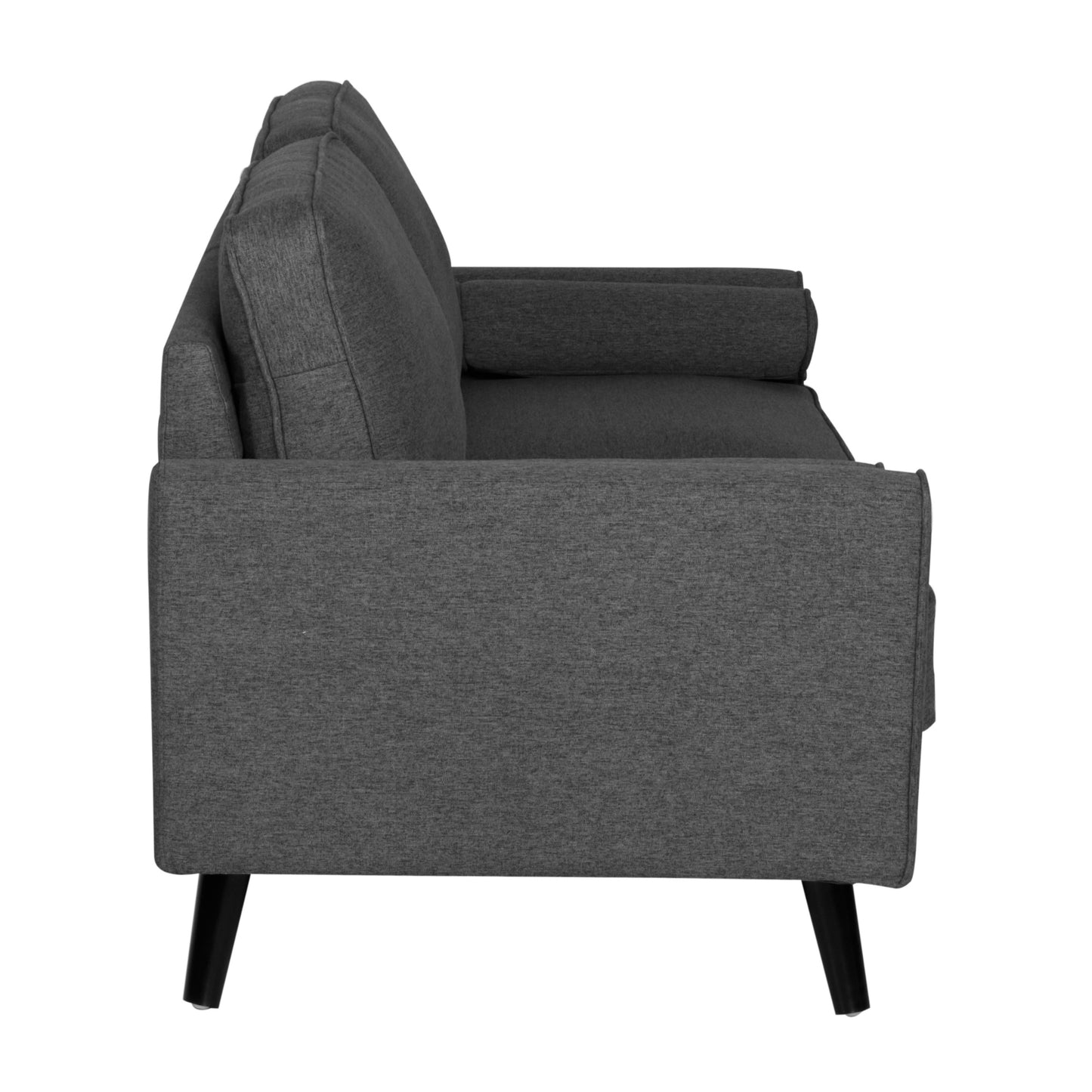 Lexi 2.5 Seater Sofa Fabric Uplholstered Lounge Couch - Dark Grey