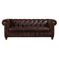 Max Chesterfield 1+2+3 Seater Sofa Set Lounge Genuine Leather Antique Brown