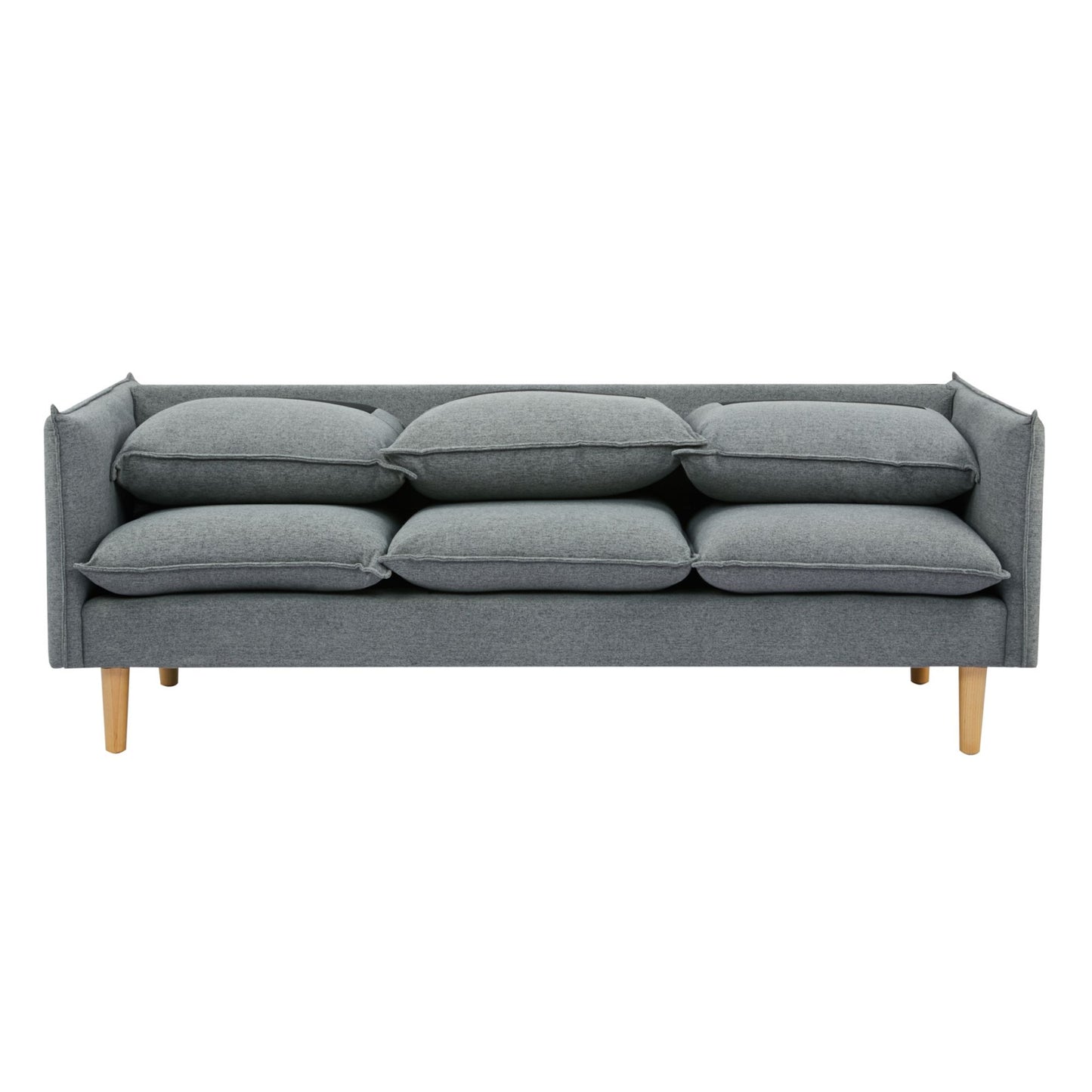 Sinatra 3 Seater Fabric Sofa Lounge Couch Dark Grey