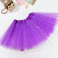 Sequin Tulle Tutu Skirt Ballet Kids Princess Dressup Party Baby Girls Dance Wear, Purple, Kids