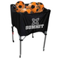 Summit Ball Carry Cart Portable Basketball Netball Rack Sports Case Kart Trolley - Black