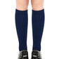 1x Pair School Uniform Knee High Socks Cotton Rich Girls Boys Kids - Navy - 2-8 (10-12 Years Old)