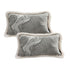SOGA 2X 35cm Wabi-sabi Rectangular Raised Embroidery Leaf & Lumbar Throw Pillow