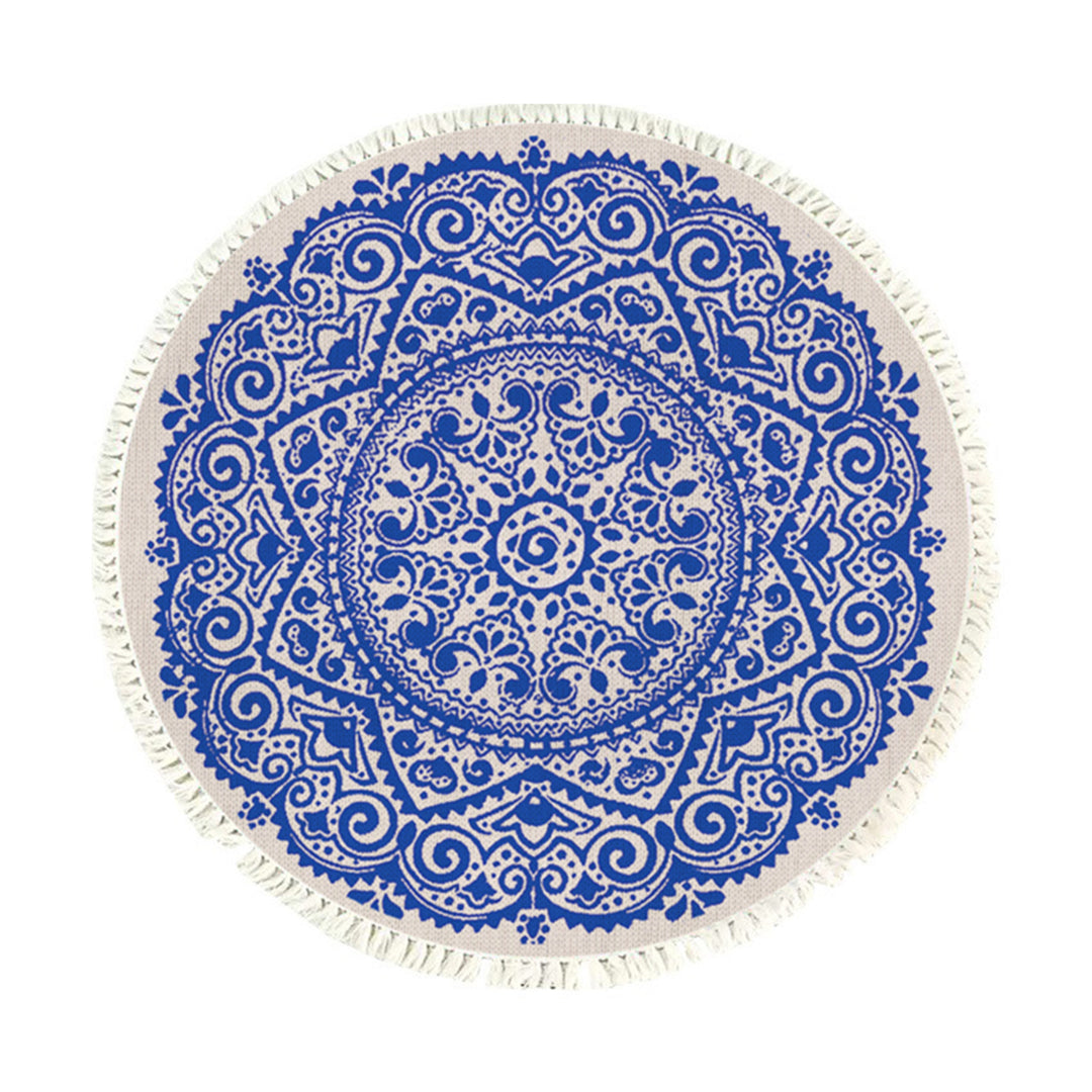 SOGA 120cm Mandala Round Tapestry Indian Area Rug for Living Room Lounge, Anti-slip Doormat, Home Decor