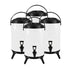 SOGA 4X 10L Stainless Steel Insulated Milk Tea Barrel Hot and Cold Beverage Dispenser Container with Faucet White
