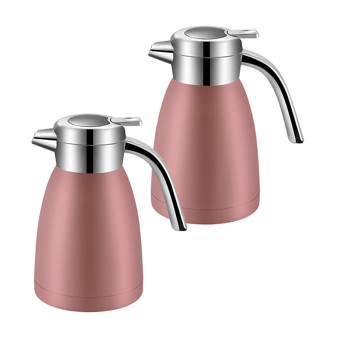 SOGA 2X 1.2L Stainless Steel Insulated Vacuum Flask Water Bottle Pink